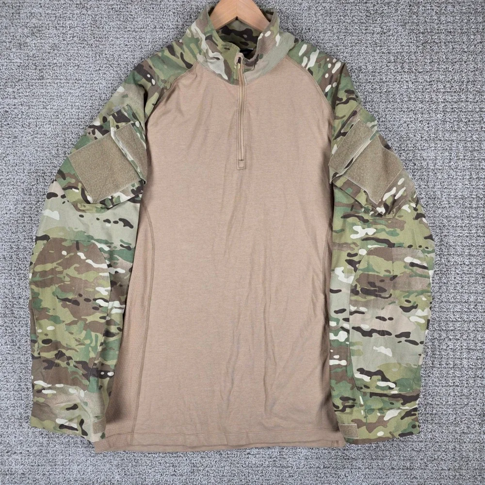 5.11 Tactical Series Rapid Assault Shirt XL Mens Tan Camo MultiCam 1/4 Zip